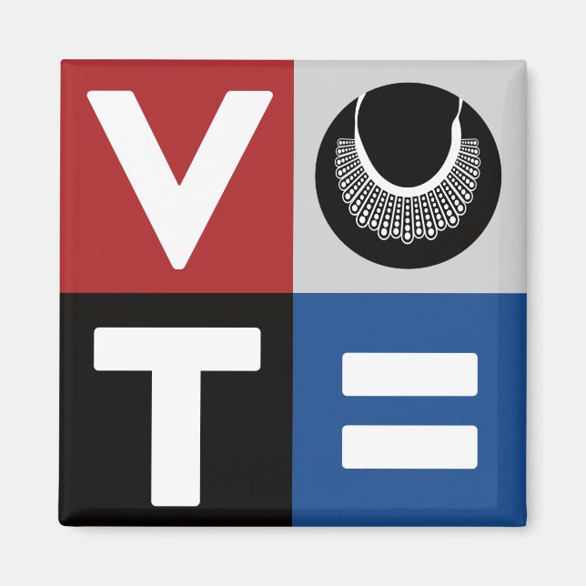 Aimant Vote pour RBG et Égalité pour tous (Devant)