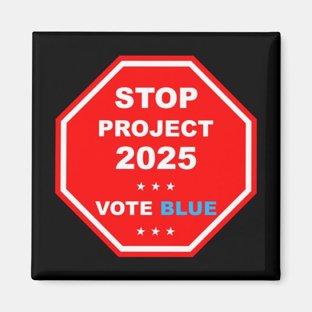 Aimant Vote Save Democracy Stop Project 2025 (Devant)