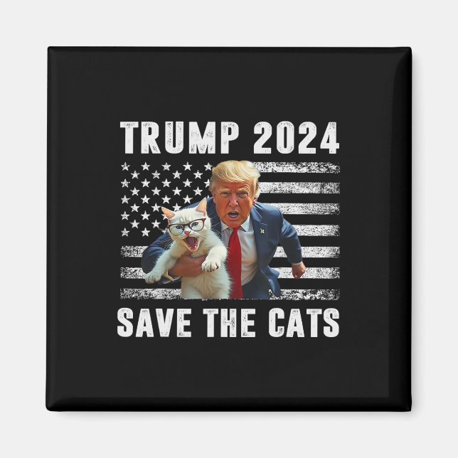 Aimant Vote Trump 2025 Funny Save The Cats  (Devant)