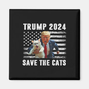 Aimant Votez Trump 2025 Drôle Sauvez Les Chats