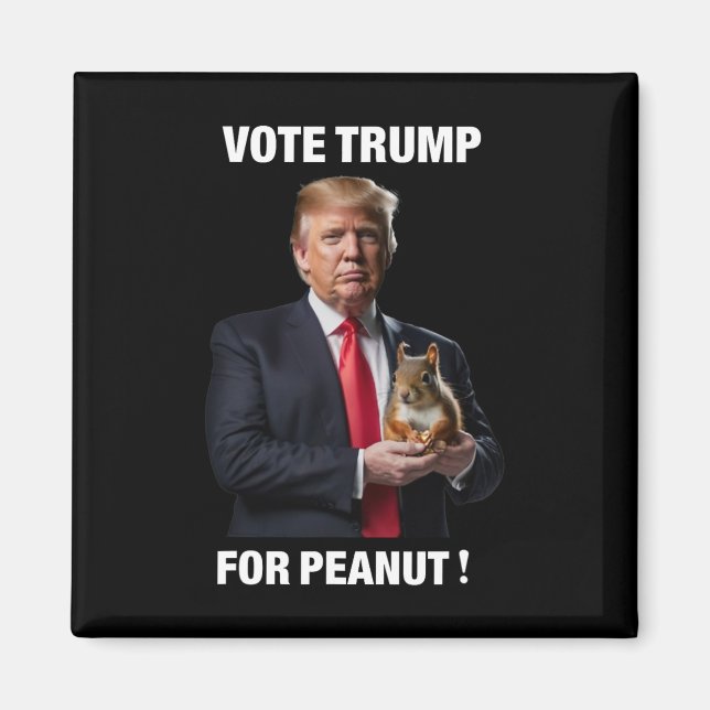 Aimant Votez Trump Pour L'Arachide L'Écureuil 3 (Devant)