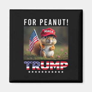 Aimant Votez Trump pour Peanut l'écureuil Trump 2025