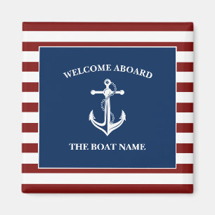 Aimant Votre Ancre de nom de bateau