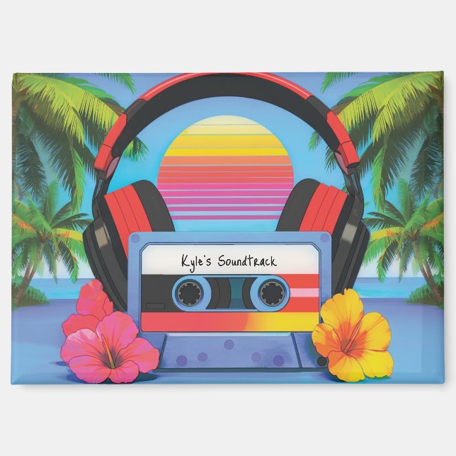 Aimant Votre bande originale d'esthétique tropicale des a (Recto)