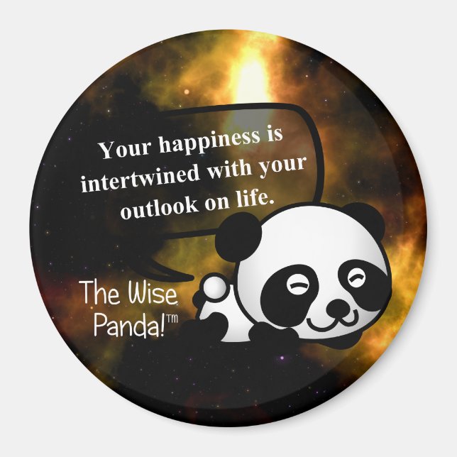 Aimant Votre bonheur dépend de votre vision de la vie (Devant)