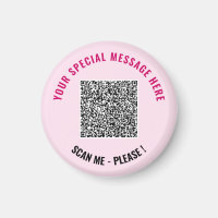 Votre code QR drôle et modèle d'aimant de texte pe