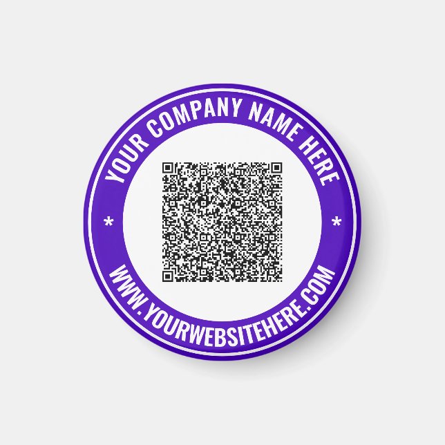 Aimant Votre code QR et l'aimant de texte personnalisé Ch (Devant)