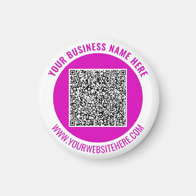 Aimant Votre code QR et l'aimant de texte personnalisé Ch (Devant)
