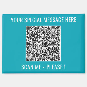 Aimant Votre code QR et le texte personnalisé Surprise Ma