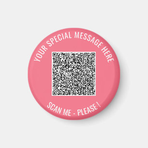 Aimant Votre exemple de code QR et de texte personnalisé 