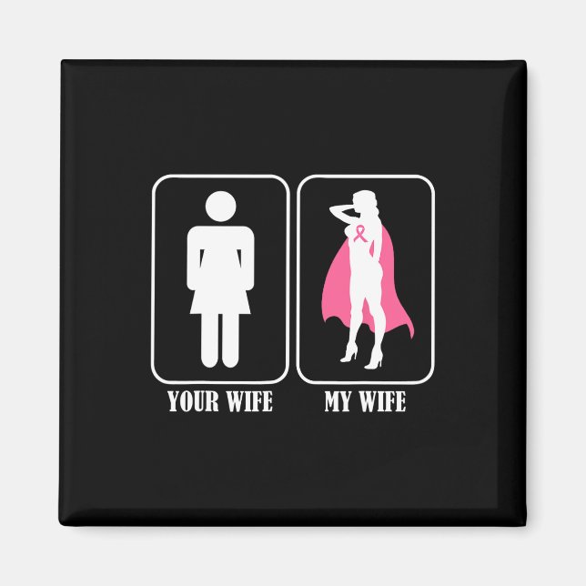 Aimant Votre Femme Mon Épouse Mari Sensibilisation au can (Devant)