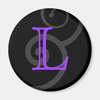 Aimant Votre Lettre. Personnalisé. Monogramme à spirale v