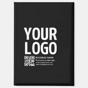 Aimant Votre logo avec code QR et texte modifiables