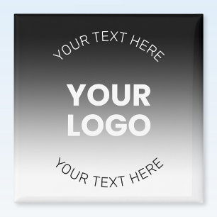 Aimant Votre logo Dégradé noir et blanc moderne éditabl