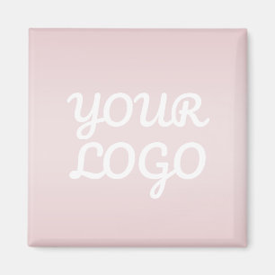 Aimant Votre logo & Élégant Ombré Rose Moderne