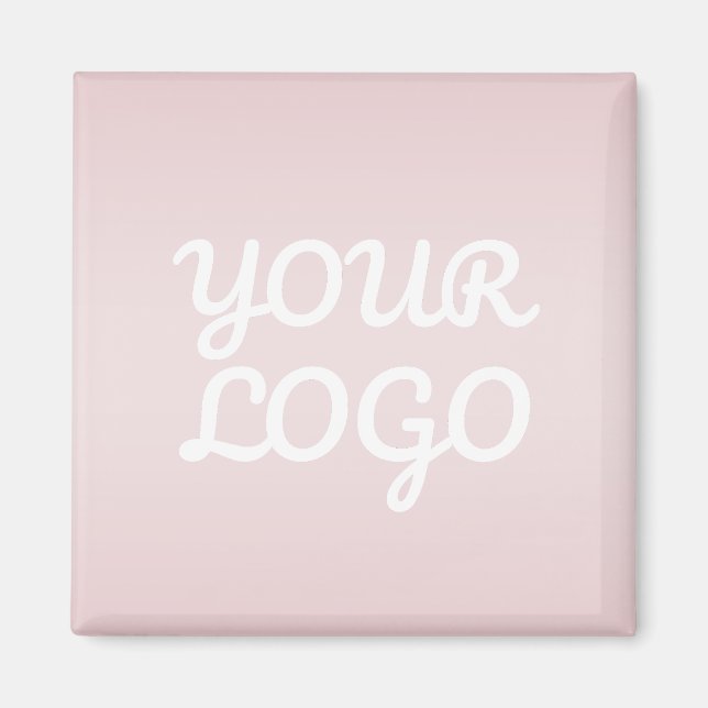 Aimant Votre logo & Élégant Ombré Rose Moderne (Devant)