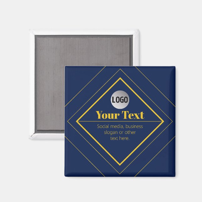 Aimant Votre logo et modèle de design personnalisable (Recto/Verso)