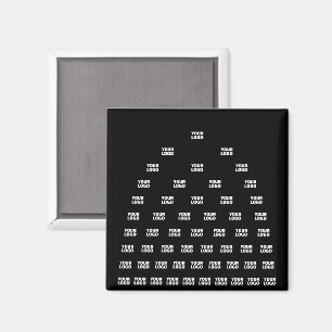 Aimant Votre logo motif d'arche unique Noir (modifiable