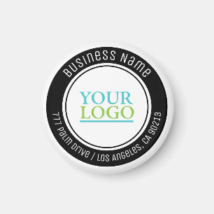 Aimant Votre logo, nom d'entreprise, adresse ou tout text