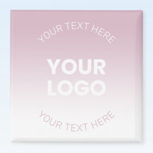 Aimant Votre logo   Ombré moderne rose poussiéreux et bla