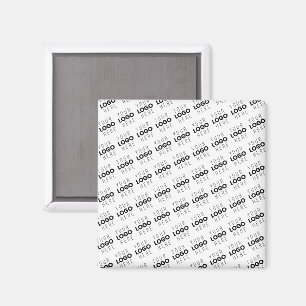 Aimant Votre logo simple motif diagonal répétitif