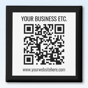 Aimant Votre nom d'entreprise et code QR modifiable
