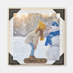 Aimant Votre photo et votre texte   Coins de l'album phot