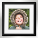 Aimant Votre Propre Carré Photo Cadre Black Inlay Frigo<br><div class="desc">Portrait photo Carré personnalisé avec cadre noir et incrustation blanche.</div>