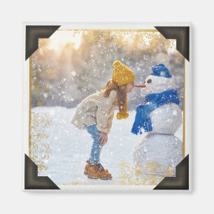 Aimant Votre propre image Coins photo de style Vintage