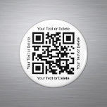 Aimant Votre QR Code Professionnel Entreprise Moderne<br><div class="desc">Faites la promotion de votre entreprise auprès de clients potentiels grâce à des magnets circulaires de code QR personnalisés et professionnels. Tout le texte de ce modèle est simple à personnaliser ou à supprimer. Le code scannable permet aux clients de trouver facilement le site de votre entreprise en ligne et...</div>