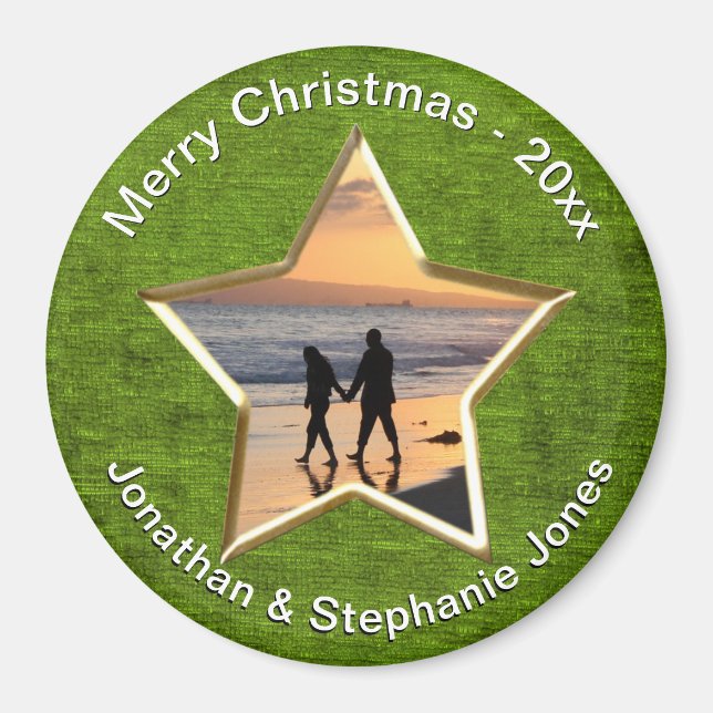 Aimant Votre texte et votre photo : Cadre d'image en form (Devant)