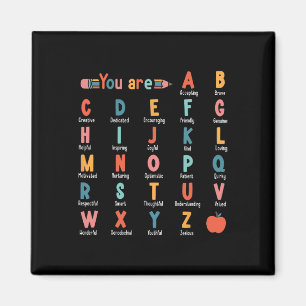 Aimant Vous êtes Alphabet Apprendre Abc Inspiration Ensei