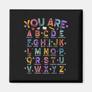 Aimant Vous êtes des lettres Alphabet Apprendre Abcs Garç
