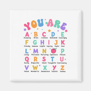 Aimant Vous êtes des lettres Alphabet Apprendre Abcs Insp