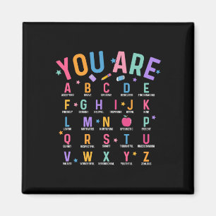 Aimant Vous êtes des lettres Alphabet Apprendre Abcs Insp