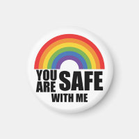 Vous êtes en sécurité avec moi Fierté arc-en-ciel