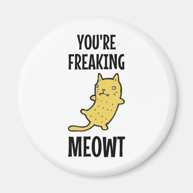 Aimant Vous êtes en train de foutre Meowt (Devant)
