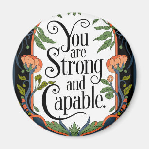 Aimant Vous êtes fort et capable Citation Inspirationnell