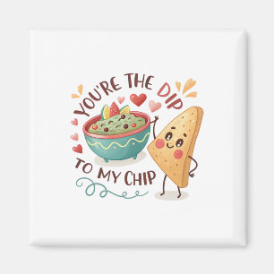 Aimant Vous êtes le dip à mes puces Saint-Valentin Couple