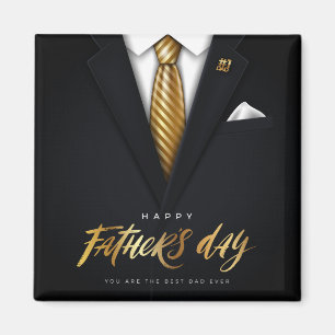 Aimant Vous êtes le meilleur papa jamais Black Gold Fête