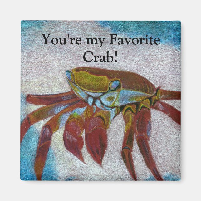 Aimant Vous êtes mon crabe favori (Devant)