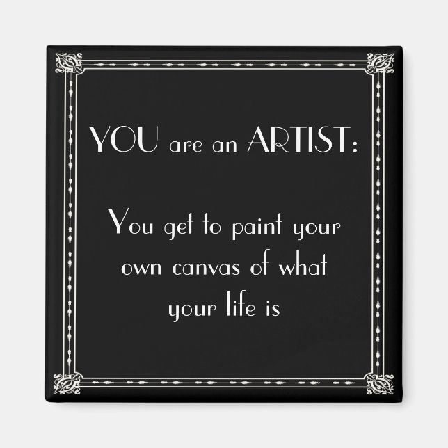 Aimant vous êtes un artiste (Devant)