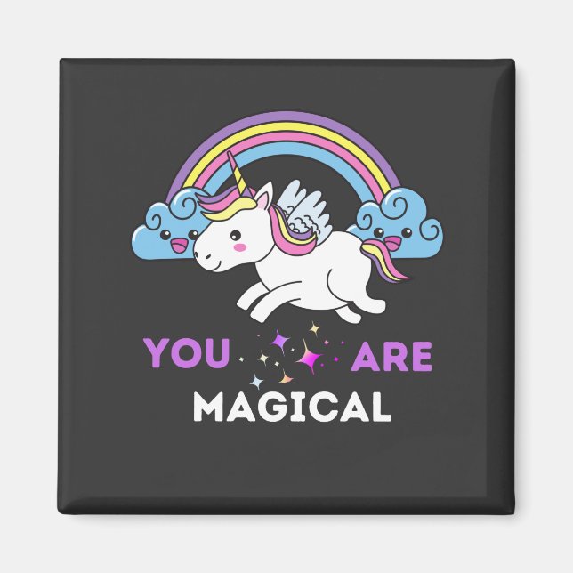 Aimant Vous Êtes Une Unicorne Magique (Devant)
