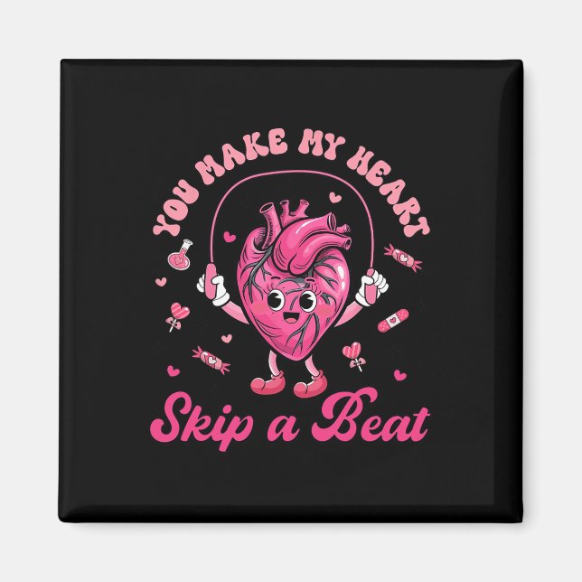 Aimant Vous faites battre mon cœur de joie Infirmière car (Devant)