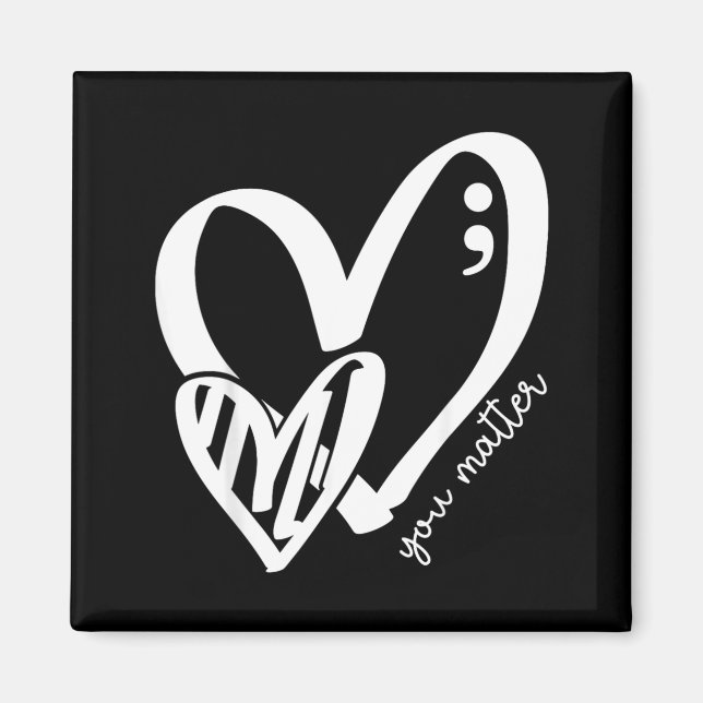 Aimant Vous Green Heart Point-virgule Sensibilisation à l (Devant)
