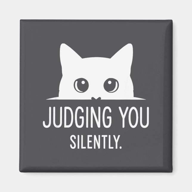 Aimant Vous jugeant silencieusement - Chat drôle  (Devant)