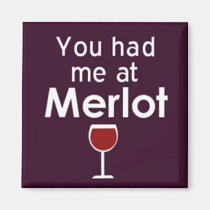 Aimant Vous m'avez eu à l'aimant de carré merlot