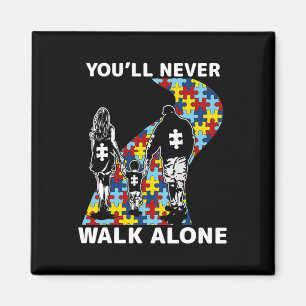 Aimant Vous ne marcherez jamais seule Sensibilisation sur