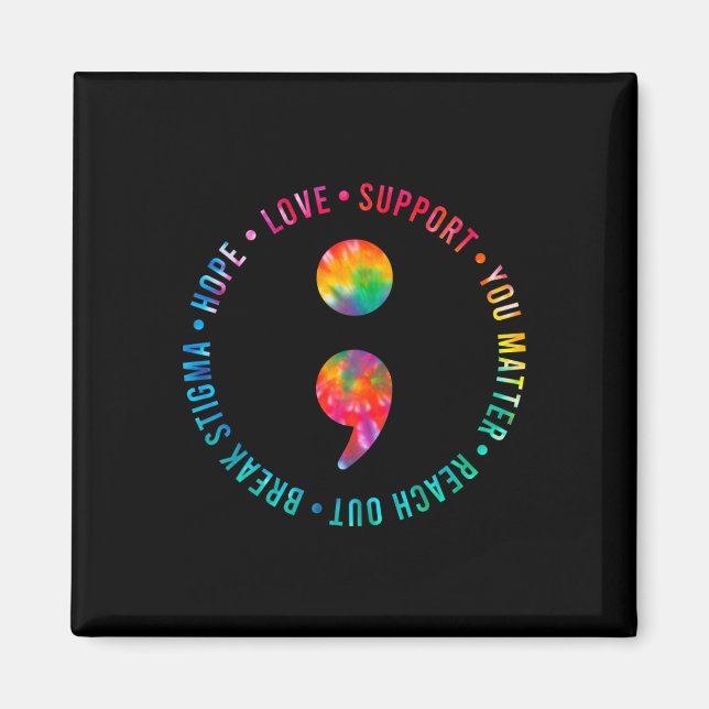 Aimant Vous Problème Semicolon Prévention Suicide Sensibi (Devant)