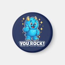 Vous Rock Blue Monster Pouce en l'air Star Badge